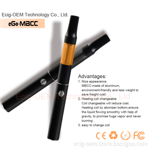 E-Cigarette Accessories Mbcc Clearomizer Changeable Bottom Coil EGO Type